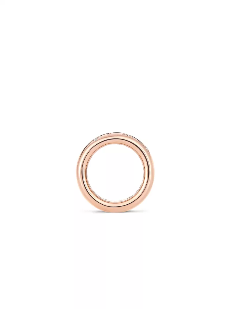 18k rose gold, 6 diamonds 0.16 ct