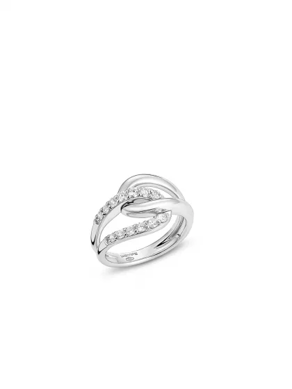 18k white gold, 13 diamonds 0.52 ct