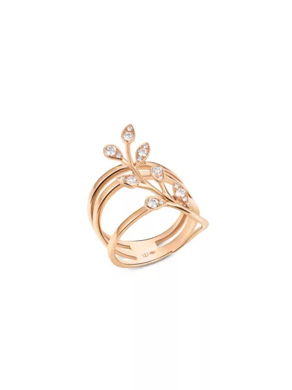 18k rose gold, 16 diamonds 0.34 ct