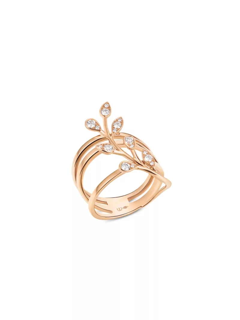 18k rose gold, 16 diamonds 0.34 ct