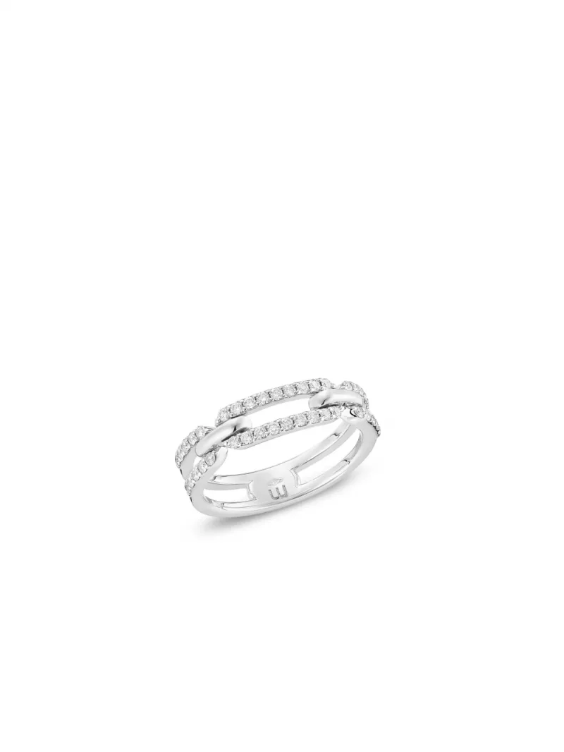 18k white gold, 38 diamonds 0.36 ct