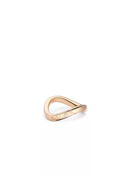 18k rose gold, 1 brilliant 0.02 ct, 4 mm width, handmade in the Wempe Atelier