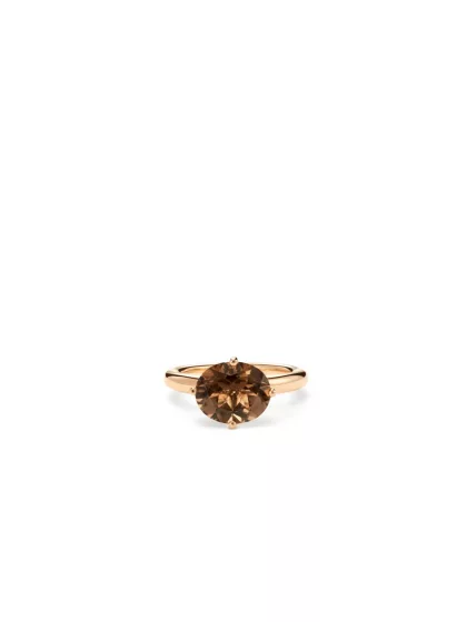 18k rose gold, 1 smoky quartz 3.00 ct, handmade in the Wempe Atelier