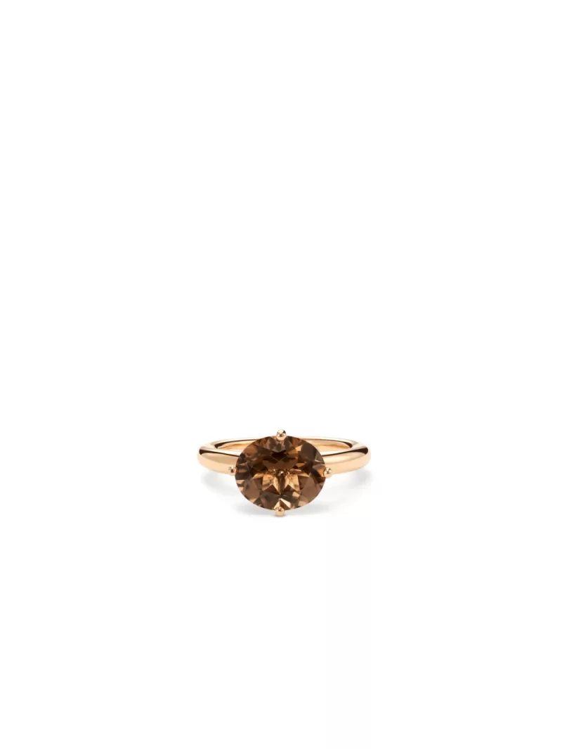 18k rose gold, 1 smoky quartz 3.00 ct, handmade in the Wempe Atelier