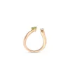 18k rose gold, 1 brilliant, 1 peridot, handmade in the Wempe Atelier