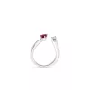 18k white gold, 1 brilliant, 1 rubellite, handmade in the Wempe Atelier