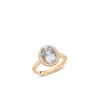 18k red gold, 24 brilliant-cut diamonds, 1 aquamarine