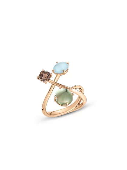 18k rose gold, smoky quartz in cushion cut, handmade in the Wempe Atelier