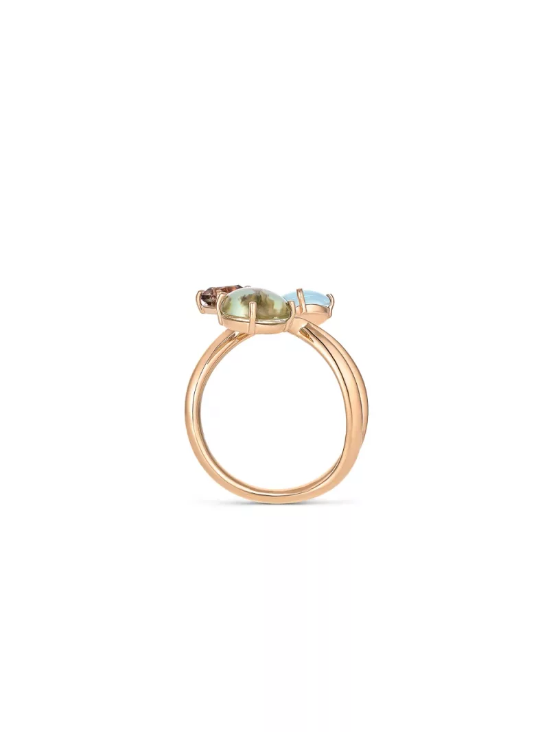 18k rose gold, smoky quartz in cushion cut, handmade in the Wempe Atelier