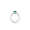 18k white gold, 1 topaz 4,00 ct, 2 diamonds