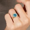 18k rose gold, 1 topaz, 4 diamonds, handmade in the Wempe Atelier
